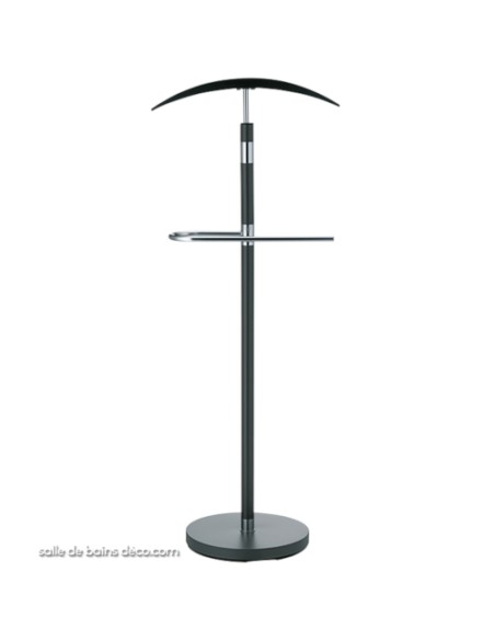 Valet de Salle de Bain - Sinerio - Noir et Chrome