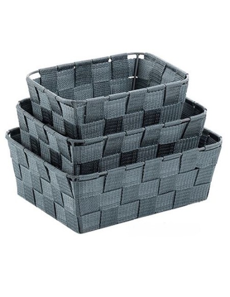 Mini Corbeille - Alvaro - Lot de 3 - Gris