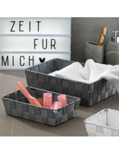 Mini Corbeille - Alvaro - Lot de 3 - Gris