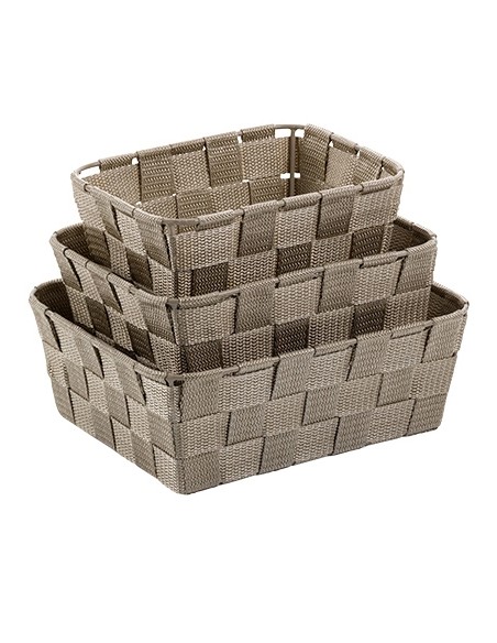 Mini Corbeille - Alvaro - Lot de 3 - Taupe