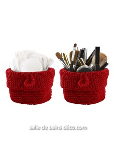 Paniers souples - Rouge - Lot de 2