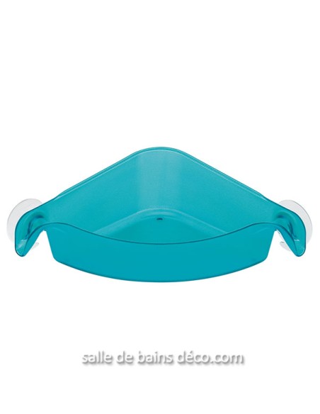 Panier Etagère d'angle à Ventouses - Boks - Turquoise