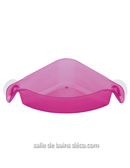 Panier Etagère d'angle à Ventouses - Boks - Rose