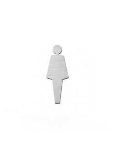 Pictogramme autocollant en Découpe - Femme  - Inox Mat