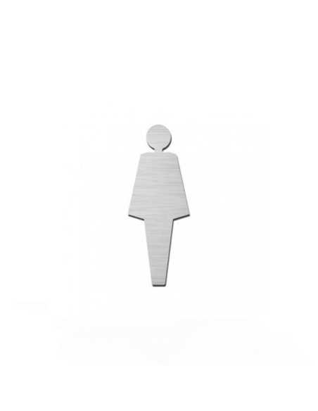 Pictogramme autocollant en Découpe - Femme  - Inox Mat
