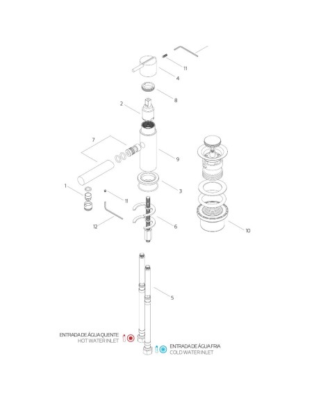 Mitigeur Lavabo - S22 - Inox Brossé