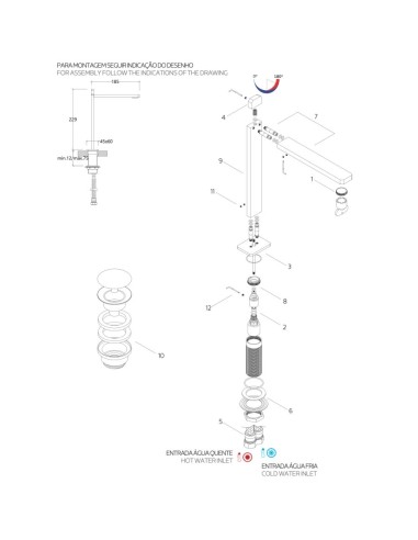 Mitigeur Haut - Itap - Inox Poli