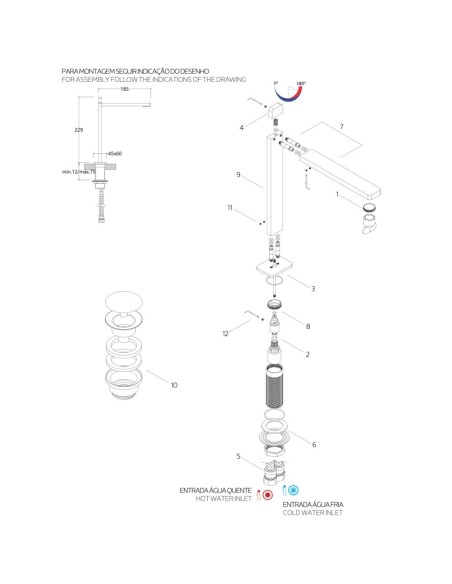 Mitigeur Haut - Itap - Inox Poli