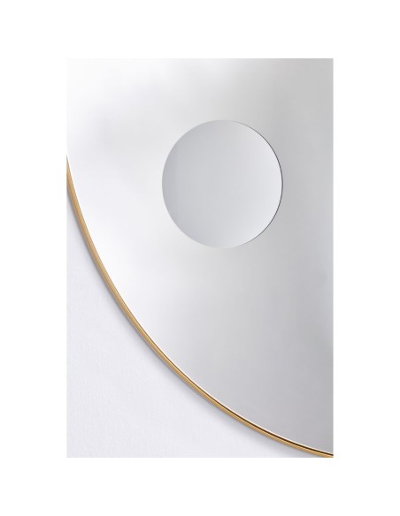 Miroir Rond ⌀85cm - Avec Insert Grossissant x2 - Hoop Zoom Bronze - Deknudt Mirrors