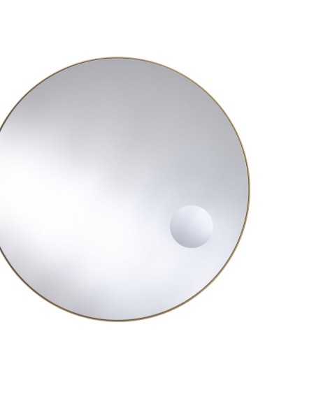 Miroir Rond ⌀85cm - Avec Insert Grossissant x2 - Hoop Zoom Bronze - Deknudt Mirrors
