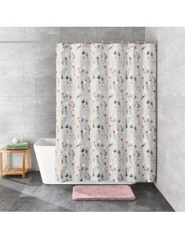 Rideau de douche Textile - Flores - 180x200cm -...