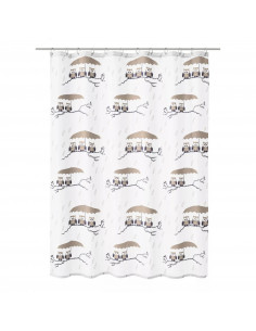 Rideau de douche Textile - Eulen - 180x200cm - Kleine Wolke