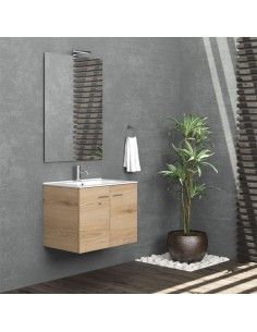 Ensemble Meuble suspendu 2 portes + Vasque - Bitola 75 cm