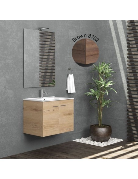 Ensemble Meuble suspendu 2 portes + Vasque - Bitola 75 cm