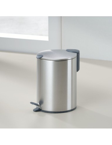 Poubelle Salle de Bain - Mats - 3L - Inox Mat