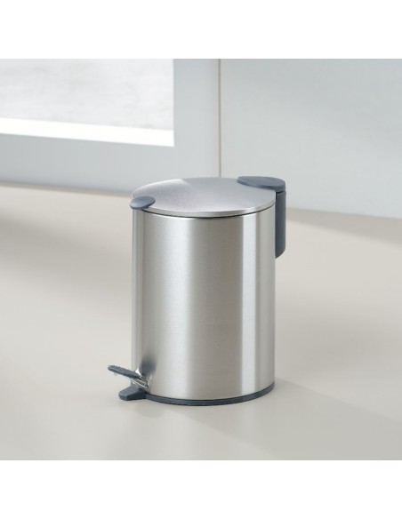Poubelle Salle de Bain - Mats - 3L - Inox Mat