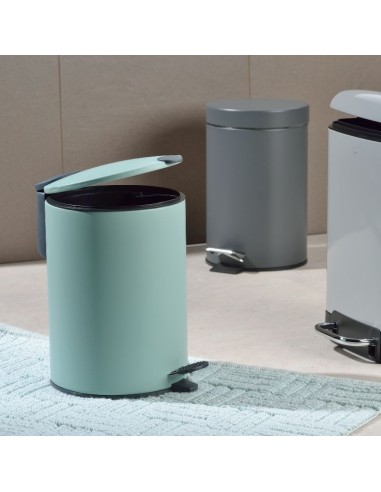 Poubelle Salle de Bain - Mats - 3L - Vert  Pastel