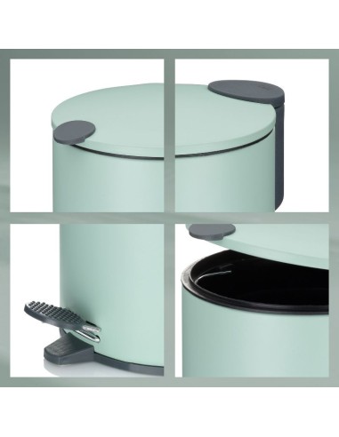 Poubelle Salle de Bain - Mats - 3L - Vert  Pastel