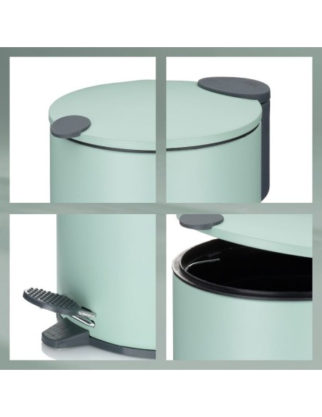 Poubelle Salle de Bain - Mats - 3L - Vert  Pastel