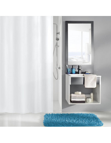 Rideau de douche Textile - Blanc - 240x180 cm -...