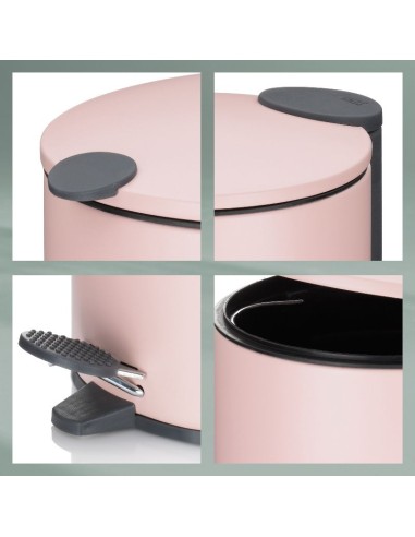 Poubelle Salle de Bain - Mats - 3L - Rose Pastel