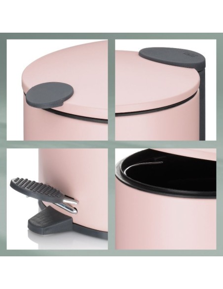 Poubelle Salle de Bain - Mats - 3L - Rose Pastel