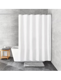 Rideau de douche Textile - Blanc - 180x200cm - Kleine Wolke 2