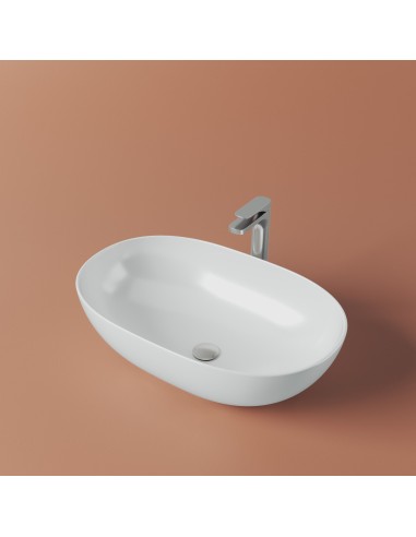 Vasque à poser - Ciotola ovale 70cm - Blanc...