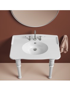 Lavabo sur pieds - Hermitage 92 cm- Pieds céramique -... 2