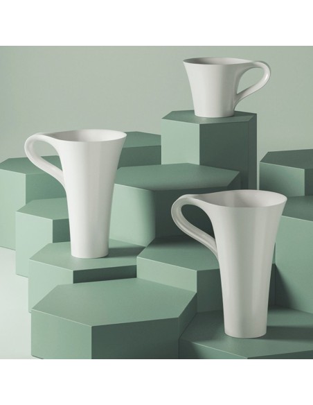 Lavabo colonne - Cup - en Livingtec - Blanc Glossy