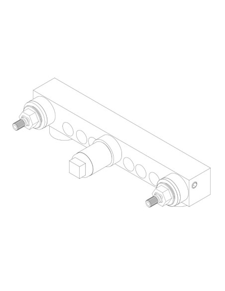 Mitigeur Lavabo Mural 3 Trous - Flow - Inox Brillant - 5 Tailles