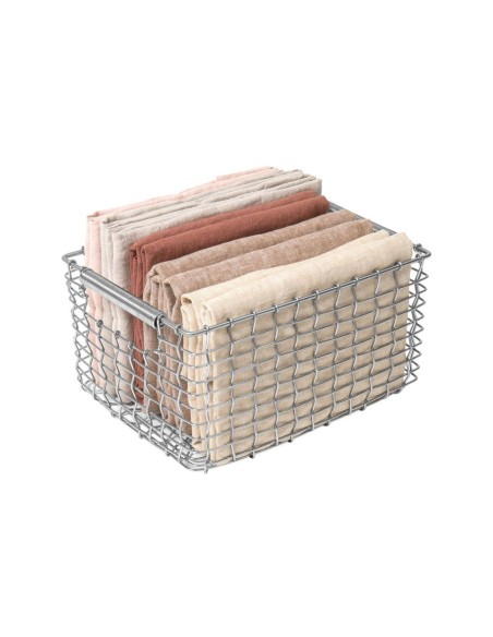 Panier de rangement - Rectangular 15 - Acier Inoxydable brillant - Korbo