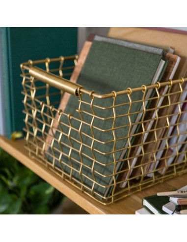 Panier de rangement - Rectangular 15 - Laiton -...