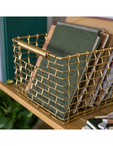 Panier de rangement - Rectangular 15 - Laiton - Korbo