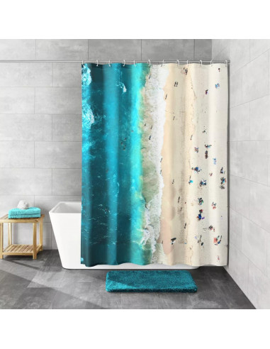 Rideau de douche Textile - Waikiki - 180x200cm...