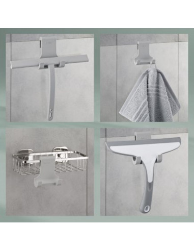 Crochet de douche multifonctions - Gris Clair -...