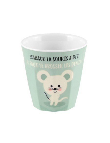 Gobelet Verre à dent - Soussou la souris - Derrière la Porte