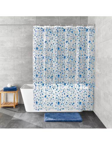 Rideau de Douche - Bubble - PEVA sans PVC -...
