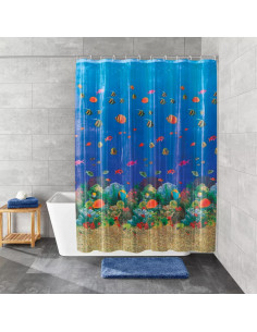 Rideaux de douche poissons et fonds marins 2