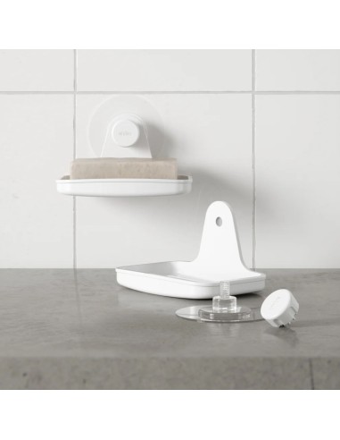Porte savon mural Adhésif flexible - Blanc - Umbra
