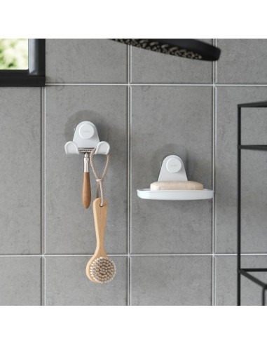Porte savon mural Adhésif flexible - Blanc - Umbra
