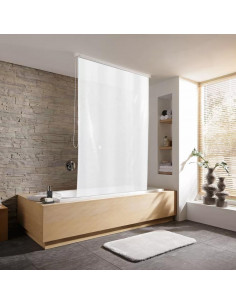 Rideau Baignoire Store - Blanc - Caisson en option