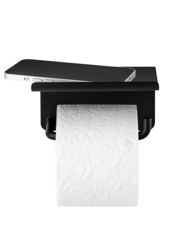 Dérouleur papier WC avec tablette - Modo - Noir