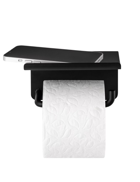 Dérouleur papier WC avec tablette - Modo - Noir