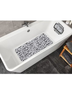 Tapis anti-dérapant baignoire Long motif cailloux et pierres naturelles 2