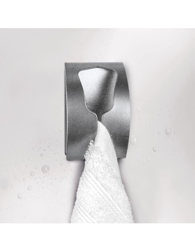 Patère Crochet Tulipe simple - Adhésif - Inox