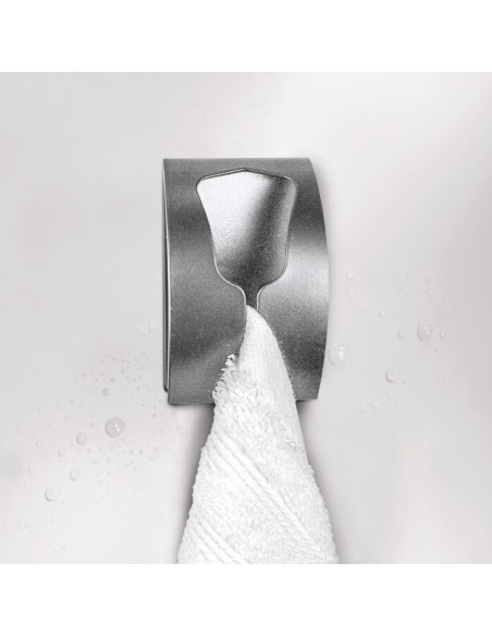 Patère Crochet Tulipe simple - Adhésif - Inox