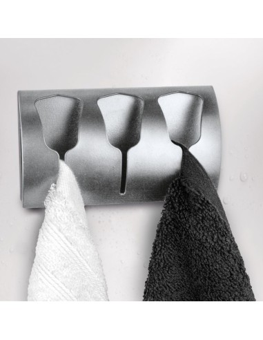 Patère Crochet Tulipe Triple- Adhésif - Inox