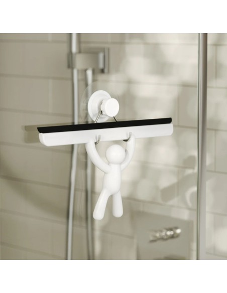 Raclette de douche originale Buddy Blanc - Adhésive - Umbra