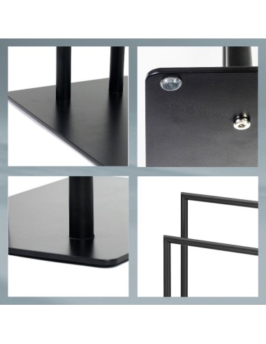 Porte Serviette sur Pied 2 Barres -  Style -...